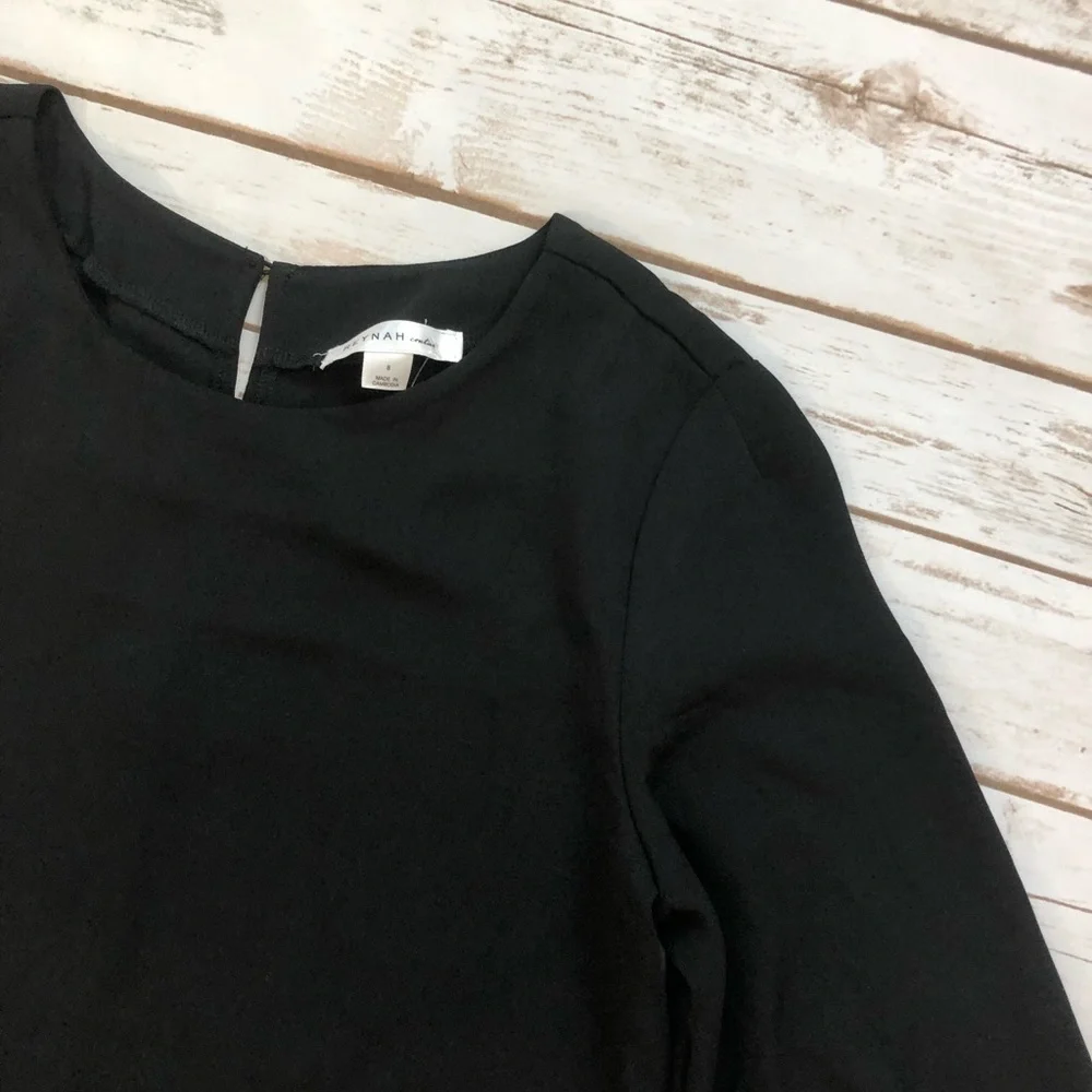 Reyna Couture black blousant sleeve dress
